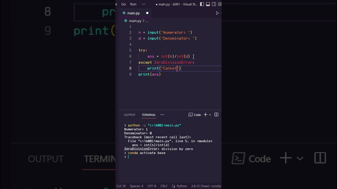 How To Handle THESE Errors Python Programming Coding