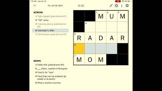 NYT daily mini crossword puzzle (Jun 18)