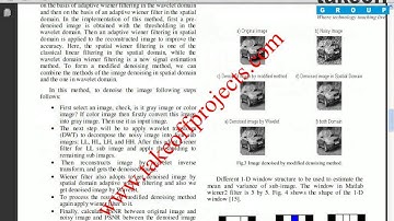 Performance Evaluation And Comparison Of Modified Denoising Method And The Local Adaptive Wavelet Im