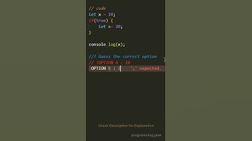 Javascript Quiz: How Well Do You Know Block Scope in Js #programming #javascript #coding #quiz