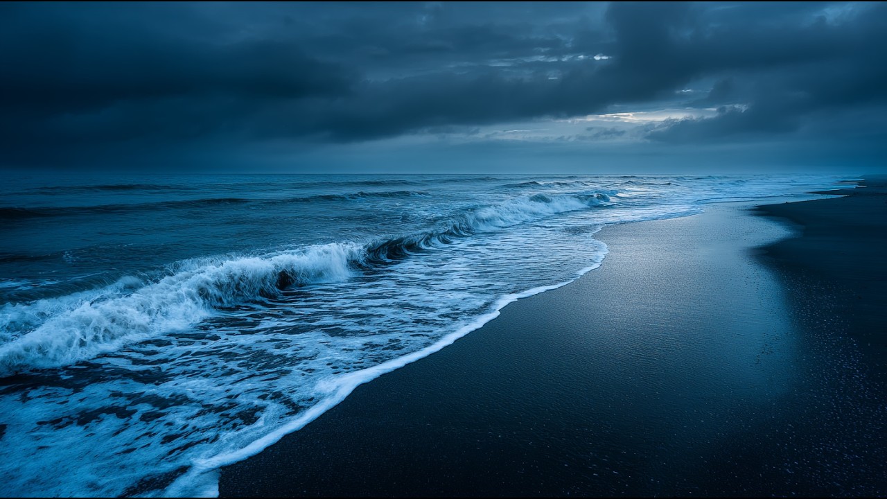 Deep Relaxation Sounds • Best Ocean Waves To Banish Insomnia, Calm Night Ambience