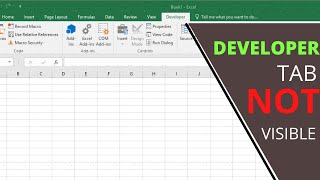 Fix Developer Tab tab Not Shown In Excel | #DeveloperTab Not visible in Excel | Samehulhaq