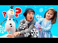 Elsa erimiş Olaf’ı yeniden canlandırıdı! Play Doh ve çizgi film oyuncakları ile eğitici video