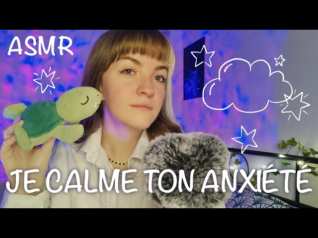 ASMR | I calm your anxiety/stress to sleep 🌙 (breathing, positive affirmations...)🌟