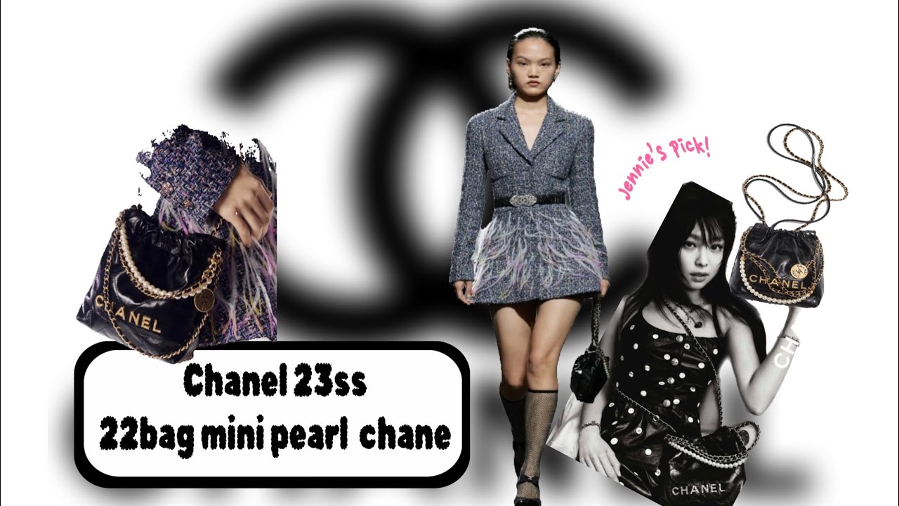 Chanel 23ss bag, 22bag mini pearl chain, 23s main bag, chanel VIC, Unicorn, unboxing