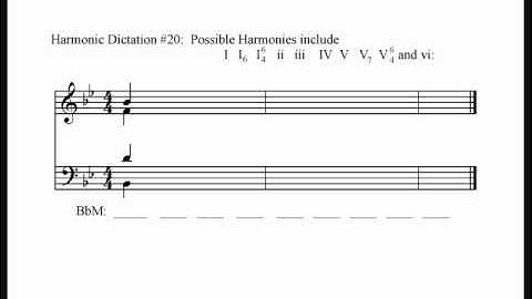 Harmonic Dictation #20 (Advanced)