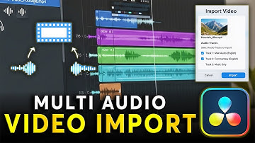 Import Video With Multiple Audio Tracks | Davinci Resolve Tutorial