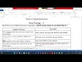 Lesson 1 Passage, Class six