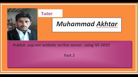how we publish asp.net  free hosting database/website on  live server part 2