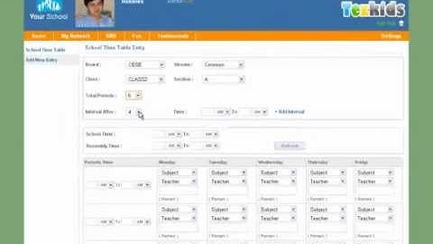 How to create Time Table(Tezkids.com - School Management Software)