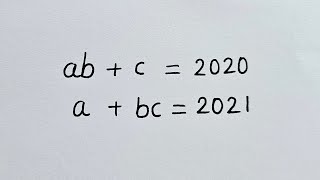 A nice math Olympiad question| Solve for a and b#maths #matholympiad