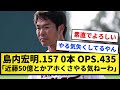 【近藤50億事件】島内宏明.157 0本 OPS.435「近藤50億とかアホくさやる気ねーわ」【反応集】【プロ野球反応集】【2chスレ】【1分動画】【5chスレ】