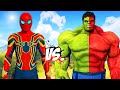 BIG RED-GREEN HULK VS IRON SPIDER - SUPER EPIC BATTLE