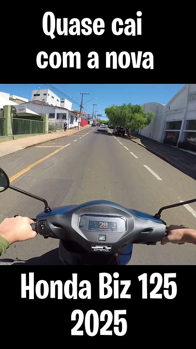 TESTE RIDE HONDA BIZ 125 2025 EU QUASE CAI
