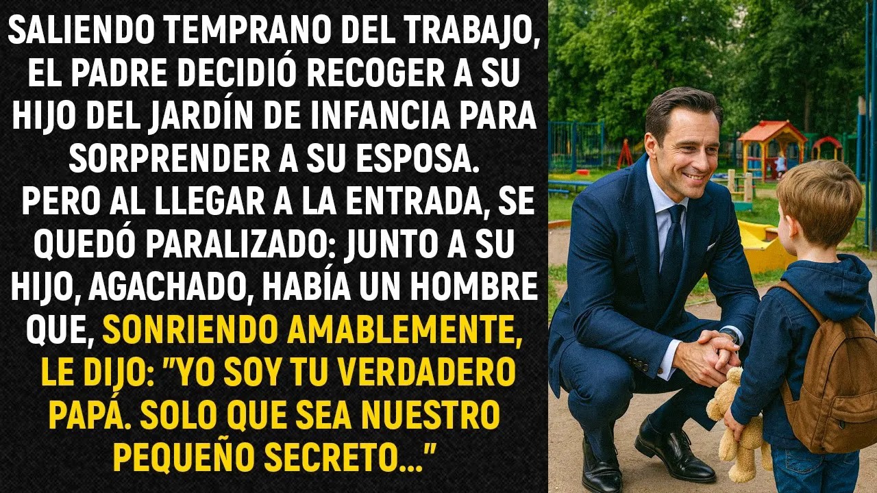 Saliendo temprano del trabajo, el padre decidió recoger a su hijo del jardín de infancia para