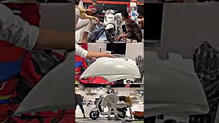 black Suzuki access 125  wrapping in white colour modification
