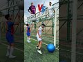 Post-hitting battle! 🎯Messi’s squat + throw vs Ronaldo’s power kicks!#football #ronaldo