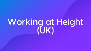 Working at Height Course Trailer (UK)
