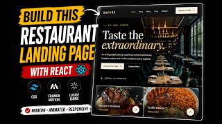 Build a Modern Restaurant Landing Page with React & Framer Motion 🔥