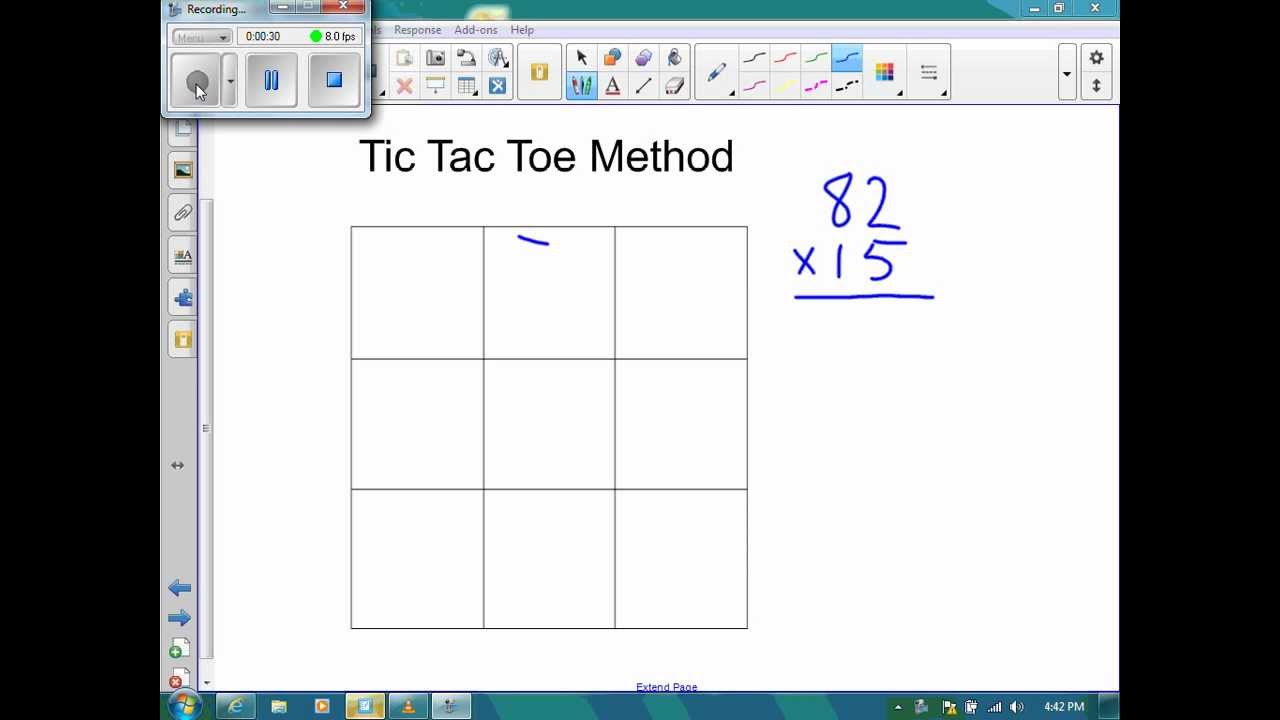 TicTacToe Multiplication Strategy