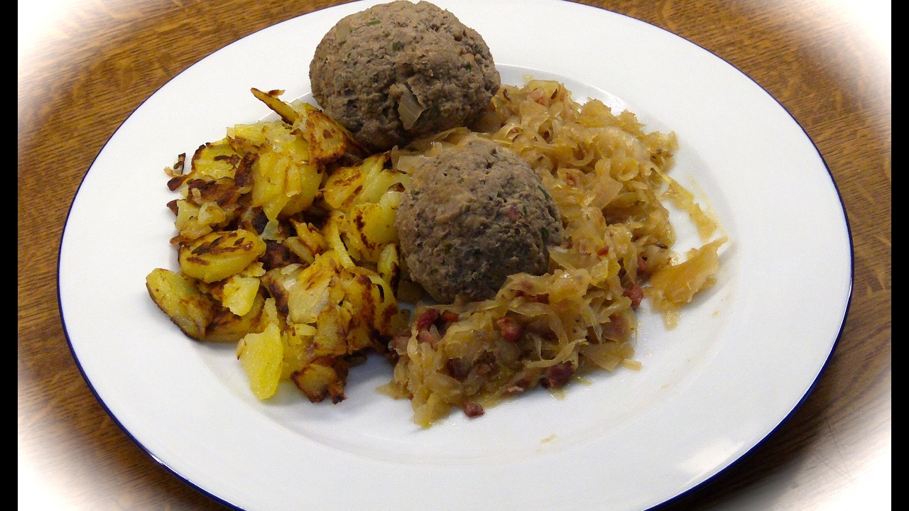 Leberknödel für Suppeneinlage oder mit Sauerkraut - YouTube