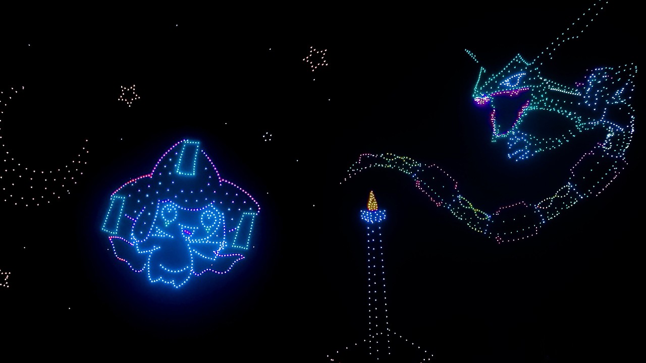 [4k] Pokémon Drone Show Jakarta - Pikachu's Indonesia Journey 2024