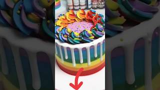 New design cake ultra unique rainbow  cake decoration ideas new #ideas #shortsvideo #newyear#2024