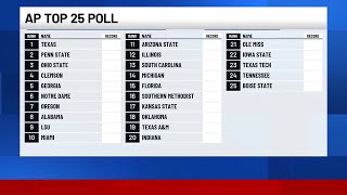AP college football top 25 poll released