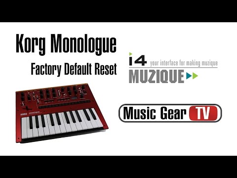 Korg Monologue Factory Default Reset