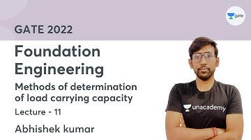 L 11 | Methods of determination of load carrying capacity | Foundation Engineering | Abhishek Kumar