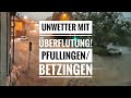 Unwetter mit Starkregen & Überflutung - Pfullingen/Betzingen