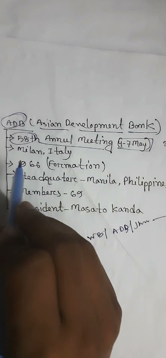 ADB (Asian Development Bank) #ADB #italy #recent_general_knowledge_2025
