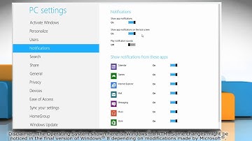 How to Enable/Disable App Notification on Lock Screen in Windows® 8