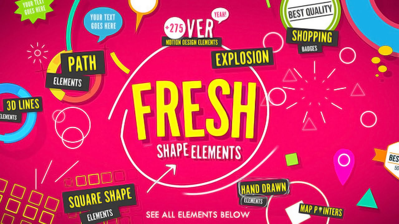 Shape elements. Elements Videohive. Fresh Shape. Shape elements 500.