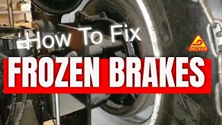 How to Fix Frozen Trailer Brakes | Free Frozen Brakes on a Tractor Trailer