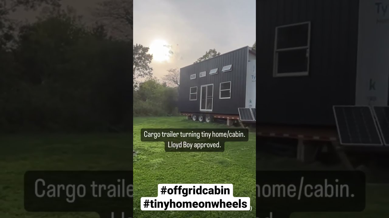 Off grid cabin - cargo trailer turned tiny home on wheels 