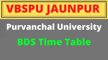 Vbspu Time table ! Vbspu latest News Today ! Vbspu Results ! Vbspu latest Update ! Vbspu Exam