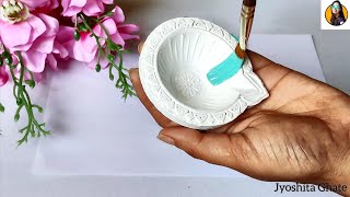 2 Very Easy & Beautiful Diya Decoration Ideas| Diwali Diya Painting Ideas| DIY Diwali Decor Ideas|