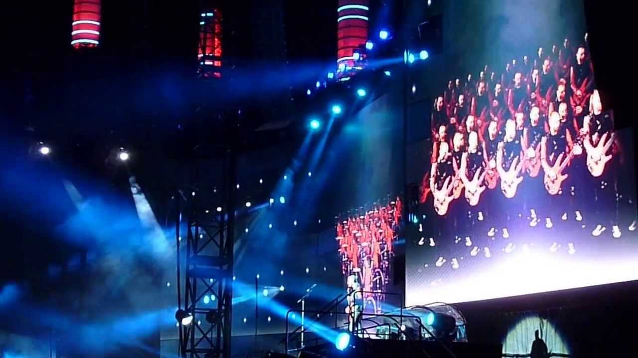  Muse at Palais Nikaia, France. Dominic Howard playing. 26/06/2013