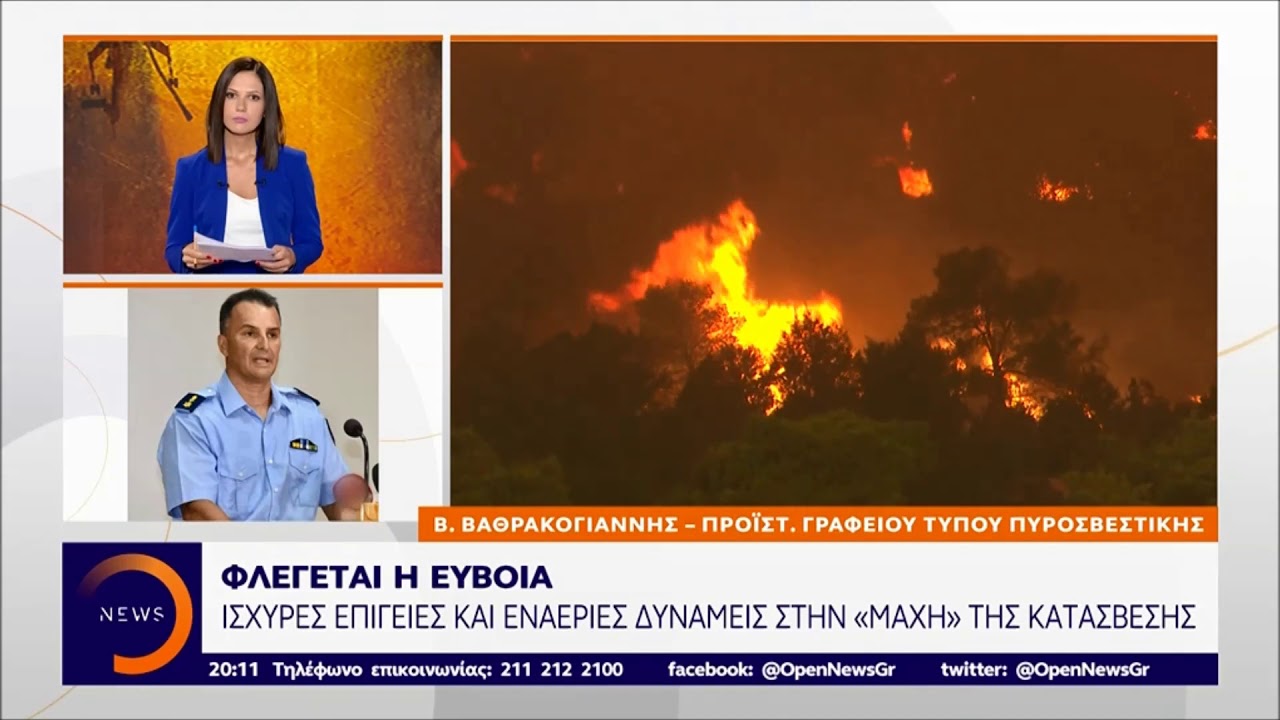 Εύβοια: Ισχυρές δυνάμεις στη «μάχη» της κατάσβεσης - Κεντρικό Δελτίο 13/8/2019 | OPEN TV openload