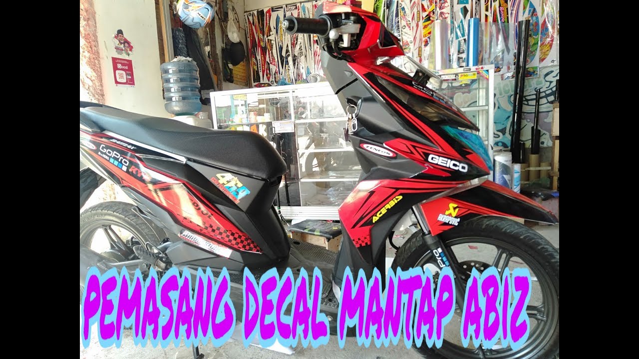KEREEEN ABISSS, Pasang decal motor honda beat f1 #beatfi #decalbeat