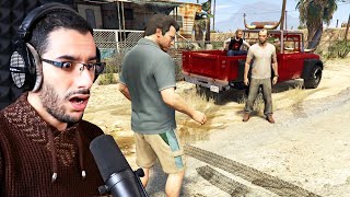 إلتقيت بترايفر قبل إيجاده مايكل (شيء غريب حدث) في جي تي أي 5 | GTA V Meeting Trevor