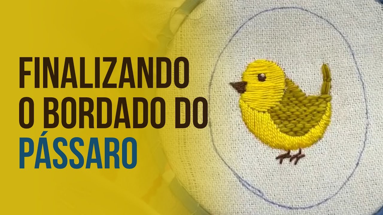 Finalizando o Pássaro com os pontos Pistilo, Reto e Corrente  Xadrez - Bel Postigo