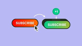 Colorful Subscribe and Like Buttons Animation Transparent Background