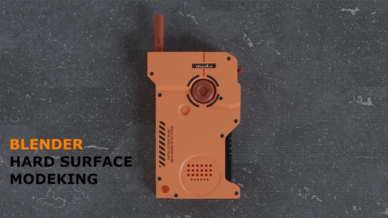Blender hard surface modeling: sci fi walkie talkie - YouTube