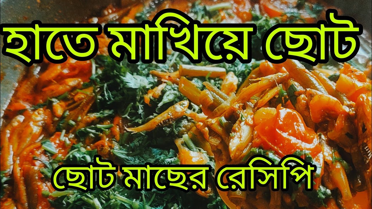 গ্রামবাংলার ঐতিহ্যবাহী হাতে মাখিয়ে ছোট মাছের রেসিপি|small fish recipie|