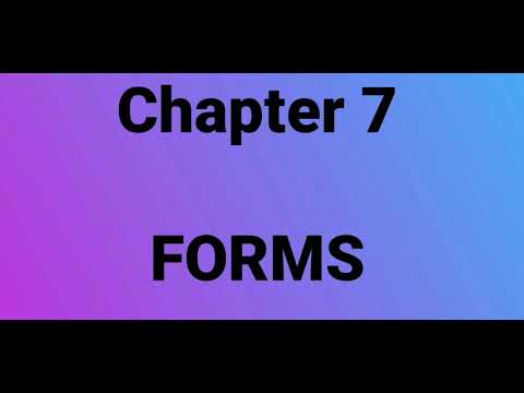 Class 8- Ch-7 FORMS (Part 1)