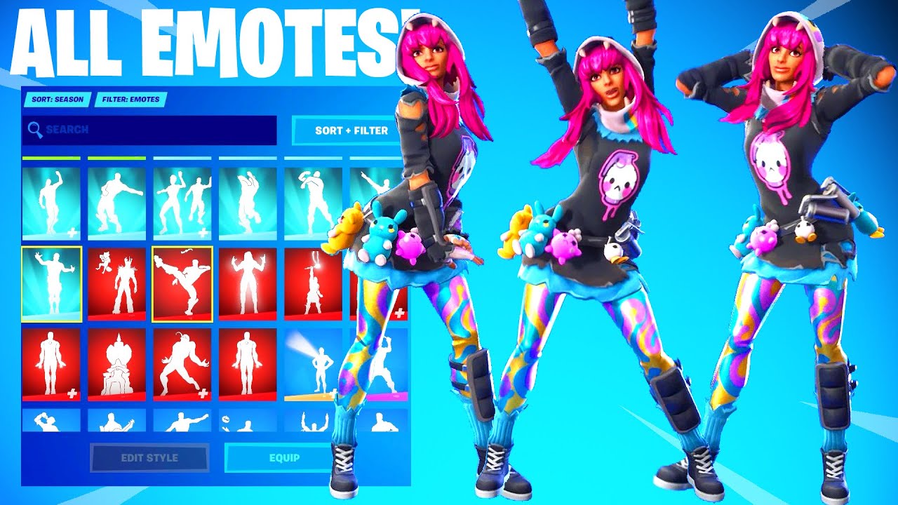 GLUMBUNNY Skin Showcase with All Fortnite Dances & Emotes! YouTube