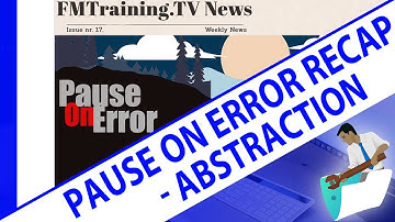 FileMaker Conference - Pause on Error Recap - Abstraction