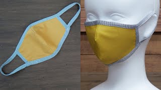 【エアリズムマスク風デザイン】シンプルな立体マスクの簡単な作り方/DIY Mask making/Cómo hacer una máscara/如何製作口罩/마스크를 만드는 방법